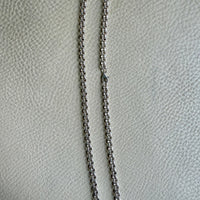 Chubby Vintage Silver British Rolo Link Necklace- 18 inch length