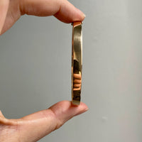 1940s era Modernist Swedish 18k Gold Hinged Bangle - maker Stigbert - 6.8 inch