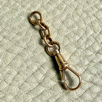 18k Gold Vintage Pendant or Chain Extender with Swivel Dog Clip - Excellent for your Charms