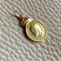 18k gold Swedish medal for “Zealous and Devoted Service of the Realm” pendant