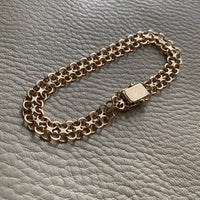 Solid 18k gold silky x-link bracelet, vintage 1970 Swedish
