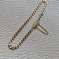 1944 Delicate 18k double-link solid gold bracelet - Göteborg, Sweden - 7.5 inch length