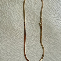 EXCELLENT! Vintage Italian 18k gold special tight curb chain mirrored necklace by Balestra- 17 inch length