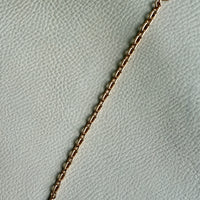 18k Gold Antique Rounded Biker Link Watch Chain Necklace Extender or Bracelet with Large Bolt Clasp - 9.2 inch length