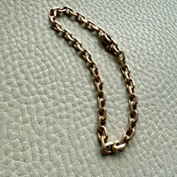1962 Swedish Vintage 18k Gold Biker Link Bracelet 4.8mm width - 7.5 inch length