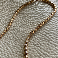 Honeycomb link necklace - Vintage 18k yellow gold, 17.25 inch length