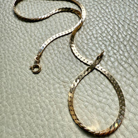 EXCELLENT! Vintage Italian 18k gold special tight curb chain mirrored necklace by Balestra- 17 inch length