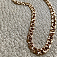Vintage Swedish Double-link necklace - Solid 18k gold - 18 inch length