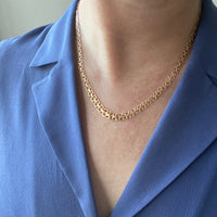 Swedish gold necklace - Graduated star link in solid 14k gold - 18.5 inch length