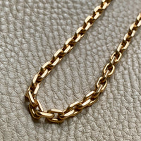 AMAZING 18k gold biker link necklace! - made in Köping, Sweden - 17 inch length