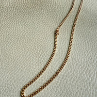 25 gram 18k Gold Chubby Curb Link Chain Necklace - Swedish Vintage - 19.5 inch length