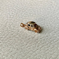 9k Gold British Vintage VW Beetle Car charm or pendant - Midcentury era