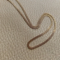 Vintage 18k gold herringbone link necklace - 16.75 inch length