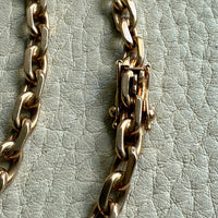 1962 Swedish Vintage 18k Gold Biker Link Bracelet 4.8mm width - 7.5 inch length