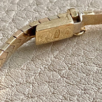 SLEEK! 18k gold tri-color vintage chevron pattern bracelet - 7 inch length