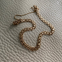 1962 Slender x-link bracelet in 18k gold - Vintage from Stockholm, Sweden - 7.5 inch length