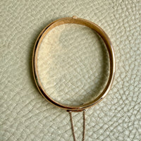 1962 Vintage Finnish 14k Gold Hinged Bangle Bracelet – 7 Inch Interior Circumference