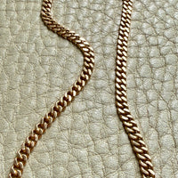 1943 Swedish Vintage Gold Curb Link Watch Chain Necklace 18k Gold – 16 Inch Length