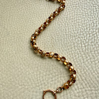 1903 Swedish Antique 18k Gold Chubby Rolo Chain Necklace with Bolt Clasp – 11.25 inches