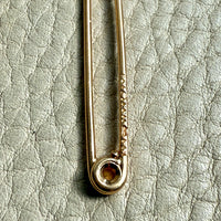 1936 Swedish Vintage 18k gold safety pin brooch or chain extender - 1.8 inch length