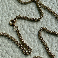 Vintage 9k Gold Rolo Link Chain Necklace - 18.8 inch length