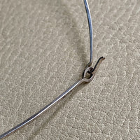 Contoured Hammer Textured Vintage Swedish Sterling Silver Neck Ring Choker - Signed Robbert - 16.2 inch interior circumference necklace