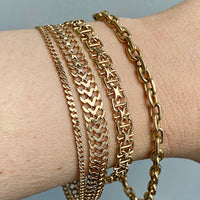 1962 Star link with bars - Bracelet in 18k gold - 7.25 inch length