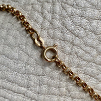 18k gold pea link necklace by Balestra - Vintage Italian - 23.75 inch length