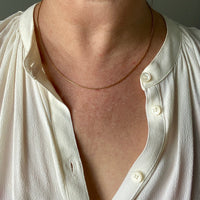 18k gold Swedish Vintage Biker link chain necklace - 18 inch length