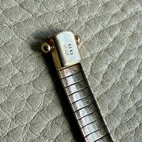 Italian Vintage High Polish Omega Link Bracelet in 14k Gold - 7 inch length