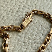 1953 Swedish Vintage 18k Gold Biker Link Bracelet 3.6mm width - 7.3 inch length