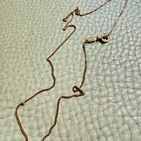 Vintage Italian UnoAErre 18k gold 1mm curb link necklace - 16.8 inch length