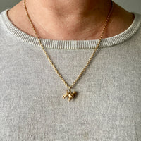 14k gold vintage charm or pendant - French Poodle