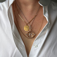 1966 Finnish Vintage Silver and Quartz Pendant Necklace by Elis Kauppi - 18 inch length