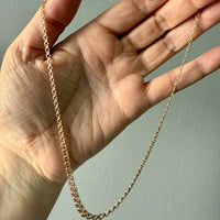 Swedish Vintage 18k Gold Necklace - Graduated Double Link Chain Necklace - 16.8 inch length
