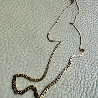 Vintage 18k gold Virola Link Necklace - Graduated width - 17.4 inch length