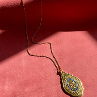 18k gold Swedish Vintage Biker link chain necklace - 18 inch length