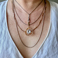 Early 1900s Antique PLATINUM Link Longuard Chain Necklace with Dog Clip - 31-62 inch length