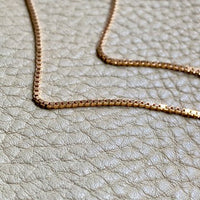 Vintage box link gold chain necklace - 16 inches of 18k gold