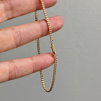 Vintage 18k gold curb bracelet - 7.5 inch length