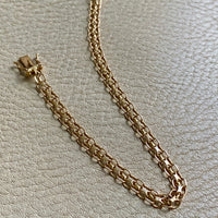 1970 Vintage 18k gold slim x-link bracelet - 7.5 inch length