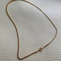 18k gold graduated curb link necklace, vintage from Sweden 1950s