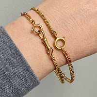 Swedish Vintage Watch Chain - bracelet or necklace extender in 18k gold - 9.25 inch length