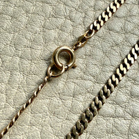 Vintage Swedish Pressed Curb Chain Necklace 18k Gold - 19.4 inch length