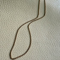 Vintage 9k Gold Rolo Link Chain Necklace - 18.8 inch length
