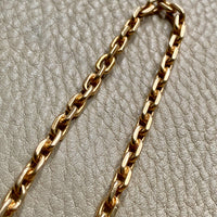 AMAZING 18k gold biker link necklace! - made in Köping, Sweden - 17 inch length