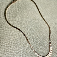 Shimmering Vintage 14k Gold Cleopatra Link Necklace - 17.8 inch length