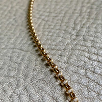 18k gold pea link necklace by Balestra - Vintage Italian - 23.75 inch length