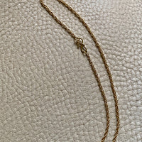 Vintage Spiral Link Chain Necklace in 18k Gold - 22.5 Inch Length