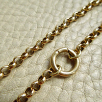 Vintage 14k Gold Rolo Chain Bracelet with Push Clasp – 6.7 Inch Length